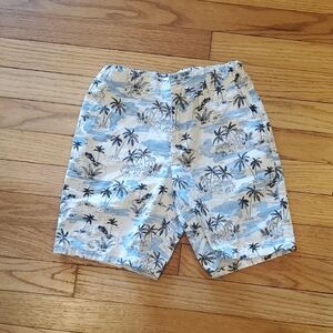Janie and Jack Blue and White Palm Print Shorts Size 8